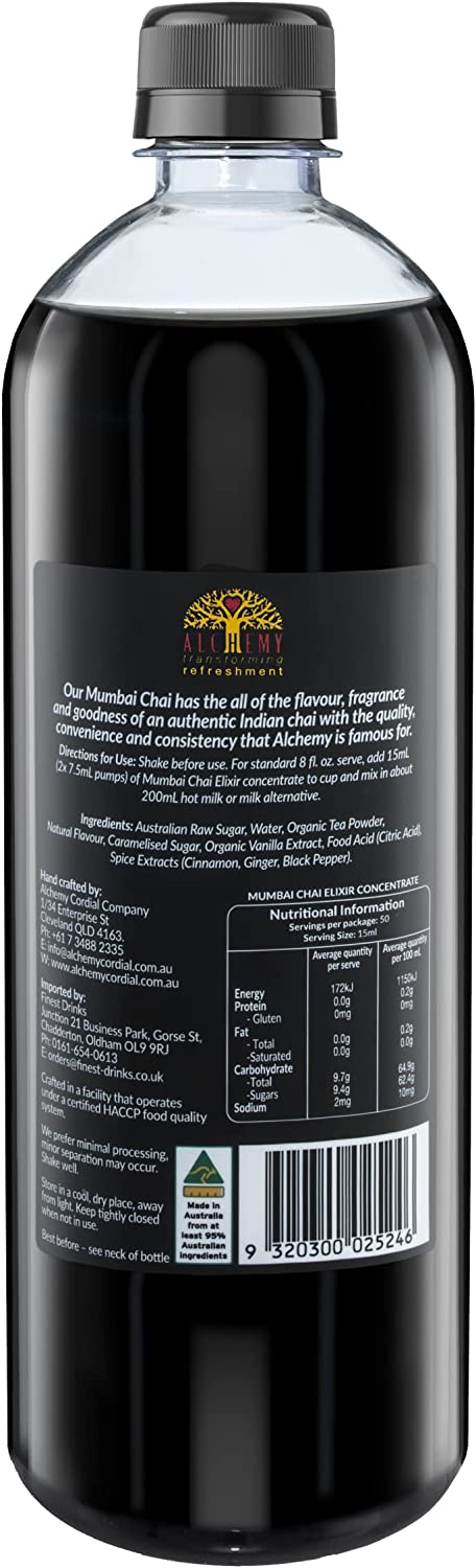 Mumbai Chai Elixir 750ml Cordial - Alchemy